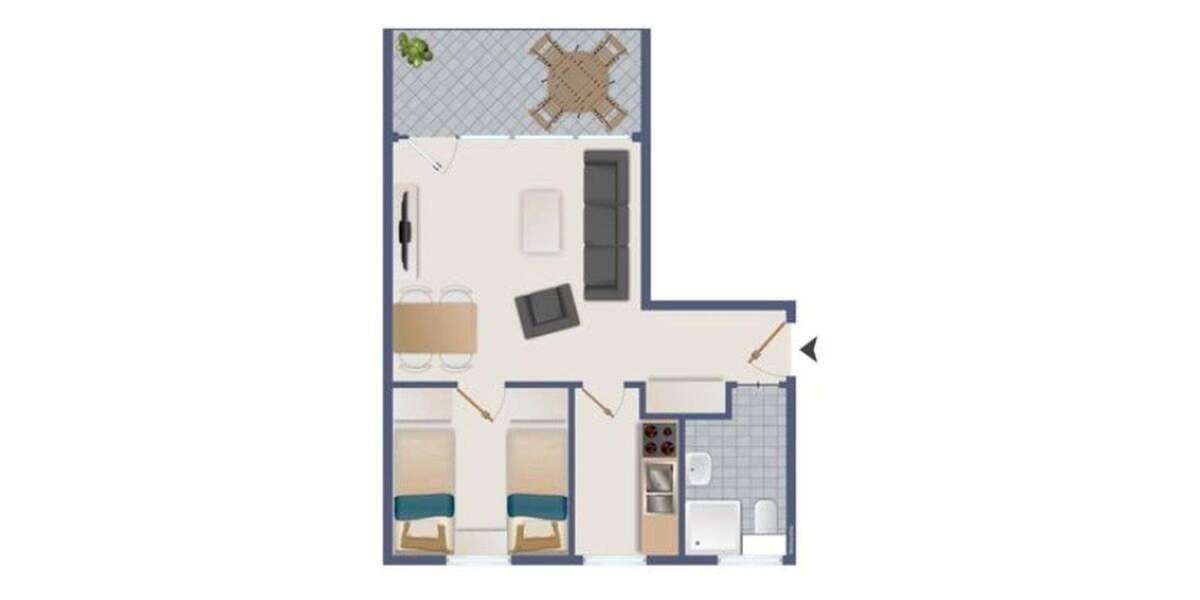 Etagenwohnung Wangerland-Horumersiel Horumersiel - 2 Zimmer, 37 m&sup2;, 144.500&euro; | Angebot:24760678