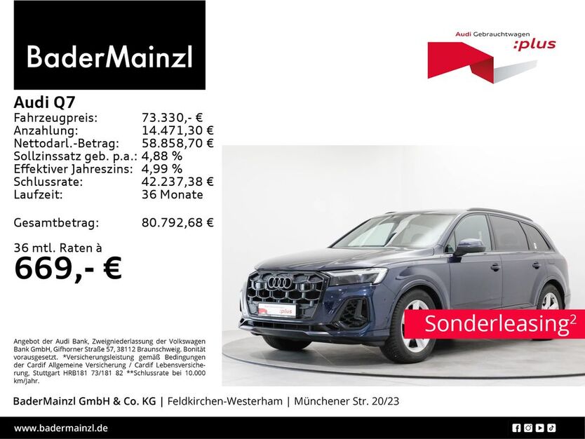 Audi Q7 21.300 km 70.990 € Feldkirchen/Westerham 83620