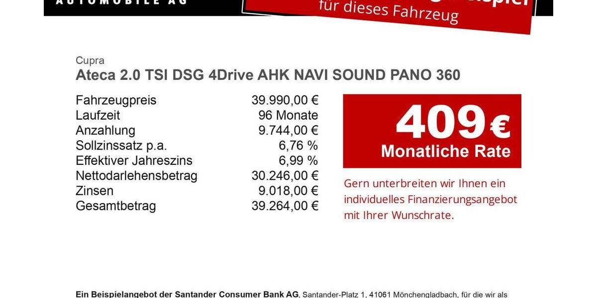 Cupra Ateca 1.011 km 39.990 &euro; Schönefeld 12529
