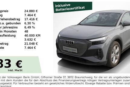 Audi Q4 e-tron 38.700 km 24.880 &euro; Höchstadt an der Aisch 91315