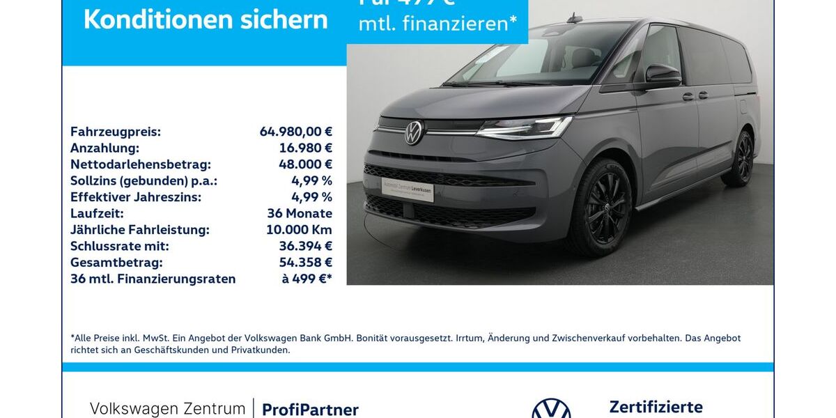 VW T7 Multivan 1.001 km 62.980 &euro; Leverkusen 51379