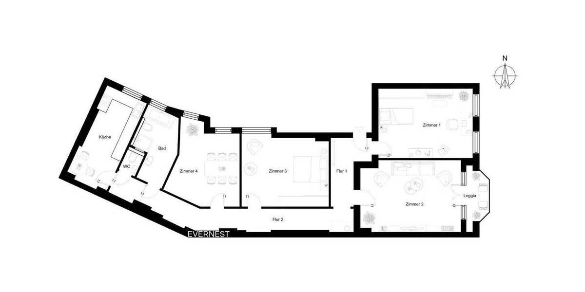 Etagenwohnung Berlin Westend - 4 Zimmer, 142 m&sup2;, 739.000&euro; | Angebot:26344448