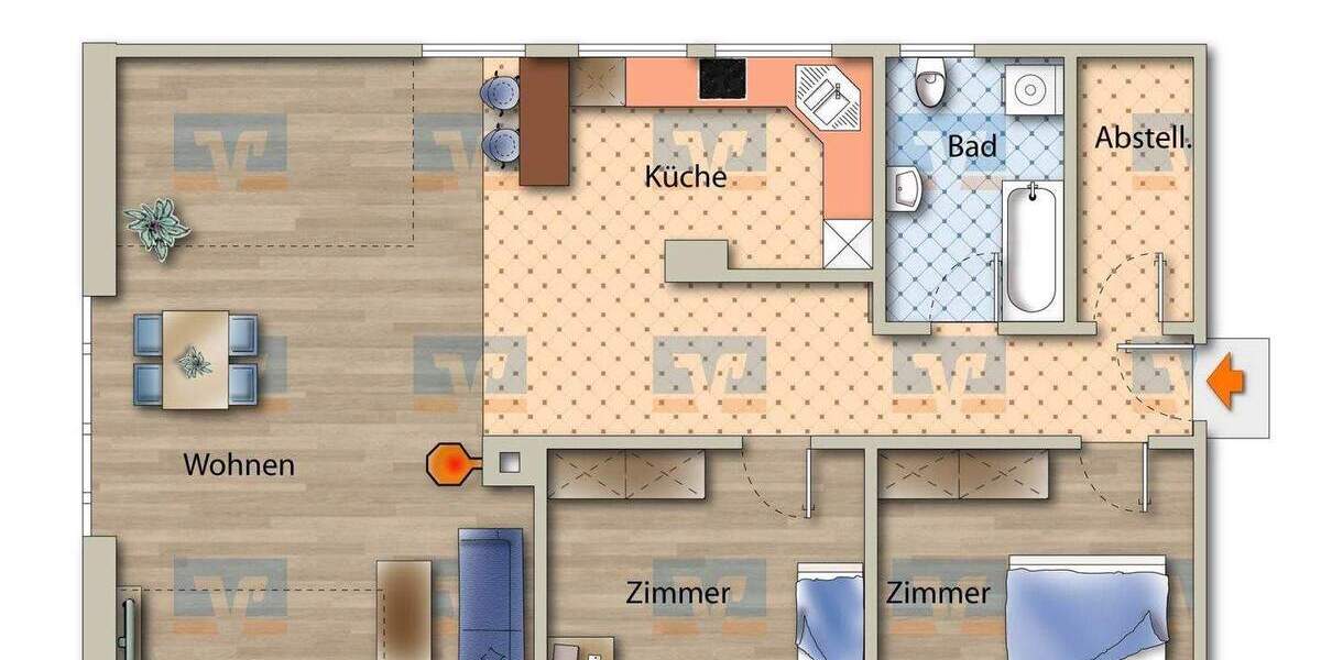 Etagenwohnung Titisee-Neustadt Neustadt - 3 Zimmer, 93 m&sup2;, 265.000&euro; | Angebot:25476119