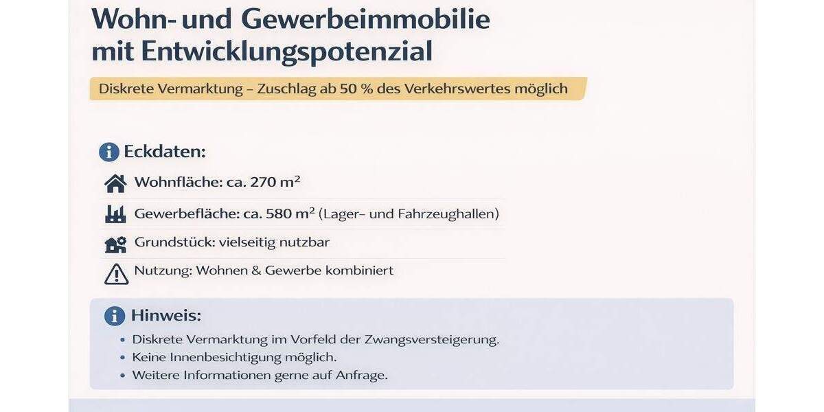Wohn- und Gewerbeobjekt mit Hallen, Lager und Einfamilienhaus - vielseitig nutzbar, provisionsfrei 8 zimmer