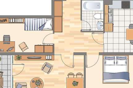 Wohnung zum Mieten in Dortmund 341,02 € 73.95 m²