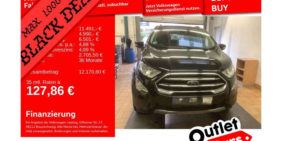 Ford EcoSport 66.100 km 11.491 € Mannheim 68309