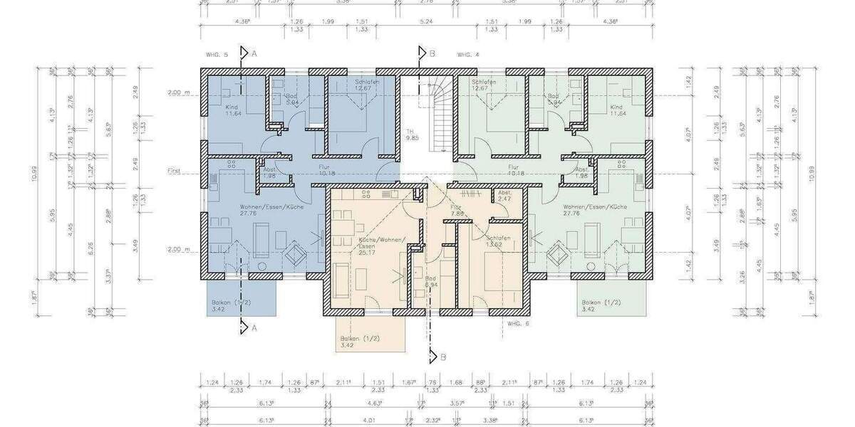 Etagenwohnung Mühlhausen - 2 Zimmer, 59 m&sup2;, 279.100&euro; | Angebot:25667572