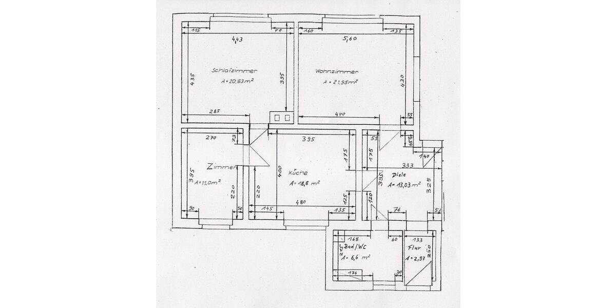 3 Raum Wohnung sowie Wohnküche 3 zimmer