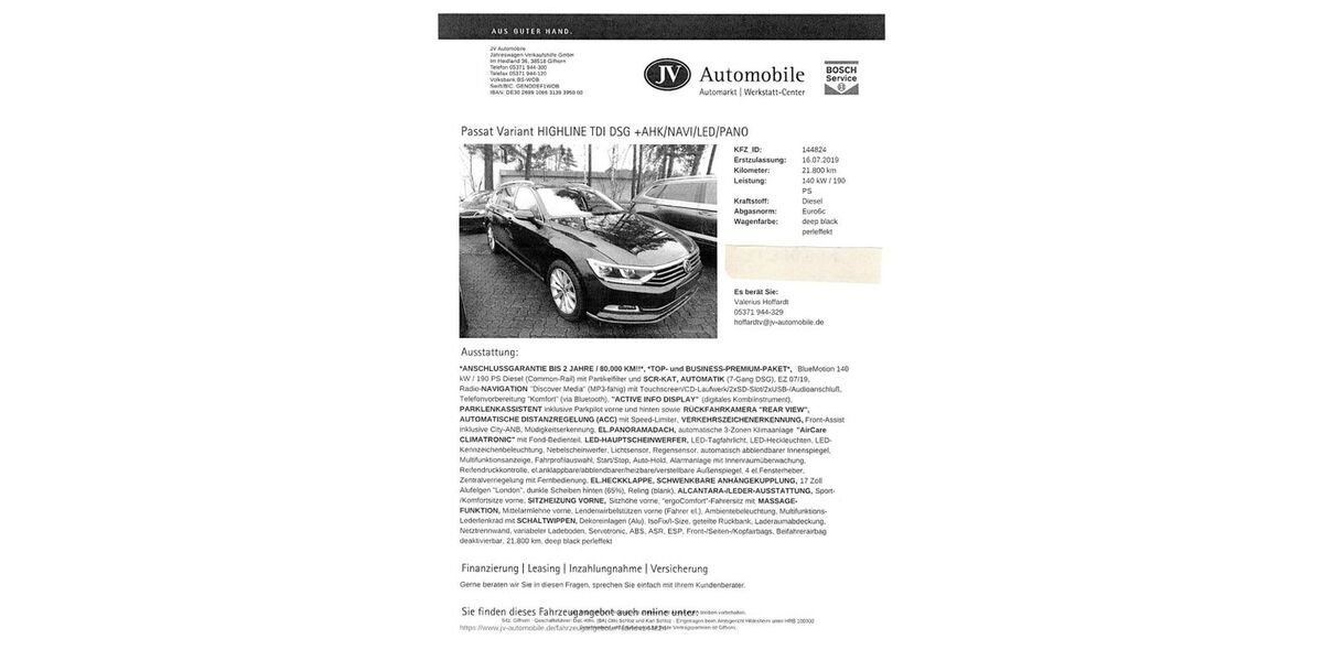 VW Passat Variant 450.000 km 10.600 &euro; Am großen Bruch 39393