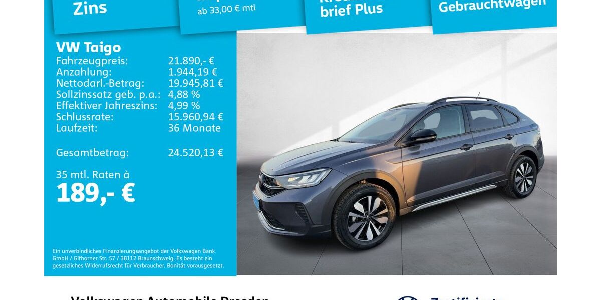 VW Taigo 11.251 km 19.490 &euro; Dresden 01169