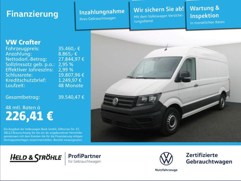VW Crafter 14.700 km 33.420 € Ulm 89079