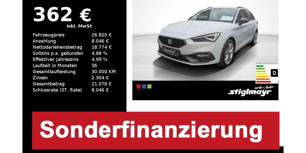 Seat Leon 23.461 km 26.820 &euro; Pfaffenhofen/Ilm 85276