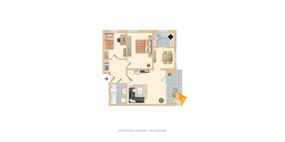 Etagenwohnung Timmendorfer Strand - 3 Zimmer, 72 m&sup2;, 342.000&euro; | Angebot:26916123