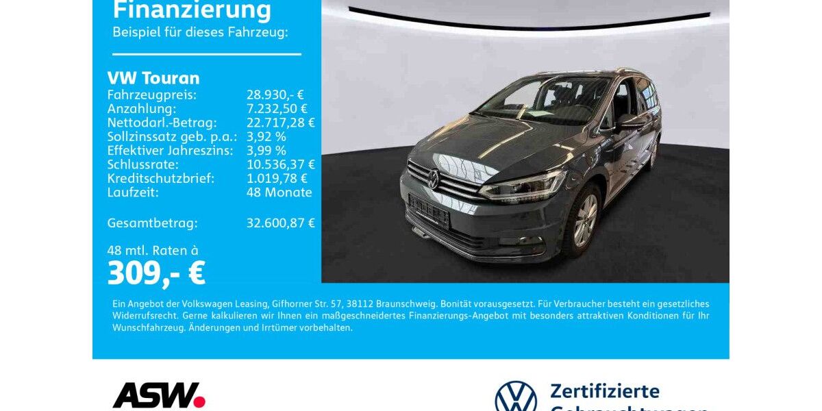 VW Touran 47.000 km 28.930 &euro; Sinsheim 74889