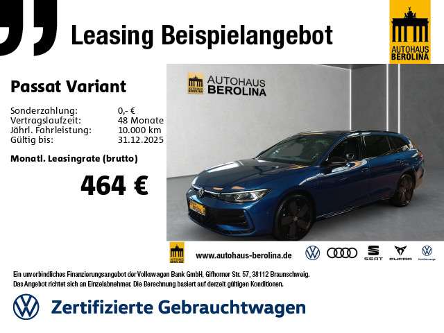 VW Passat Variant 12.177 km 44.444 € Berlin 10709