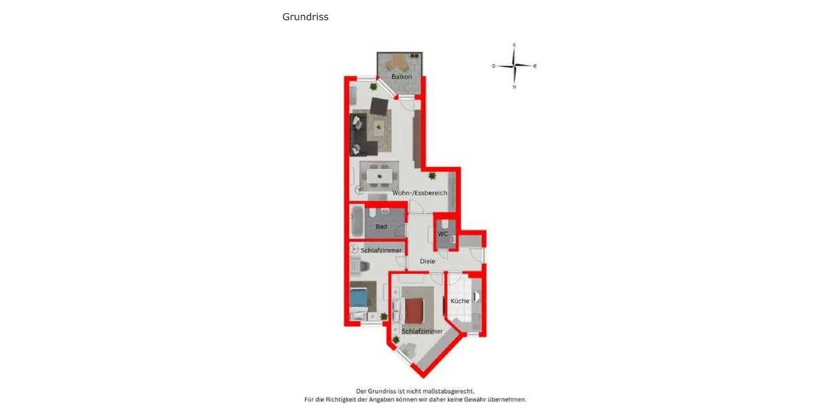 Etagenwohnung Erkrath Hochdahl - 3 Zimmer, 75 m&sup2;, 971&euro; | Angebot:26389898
