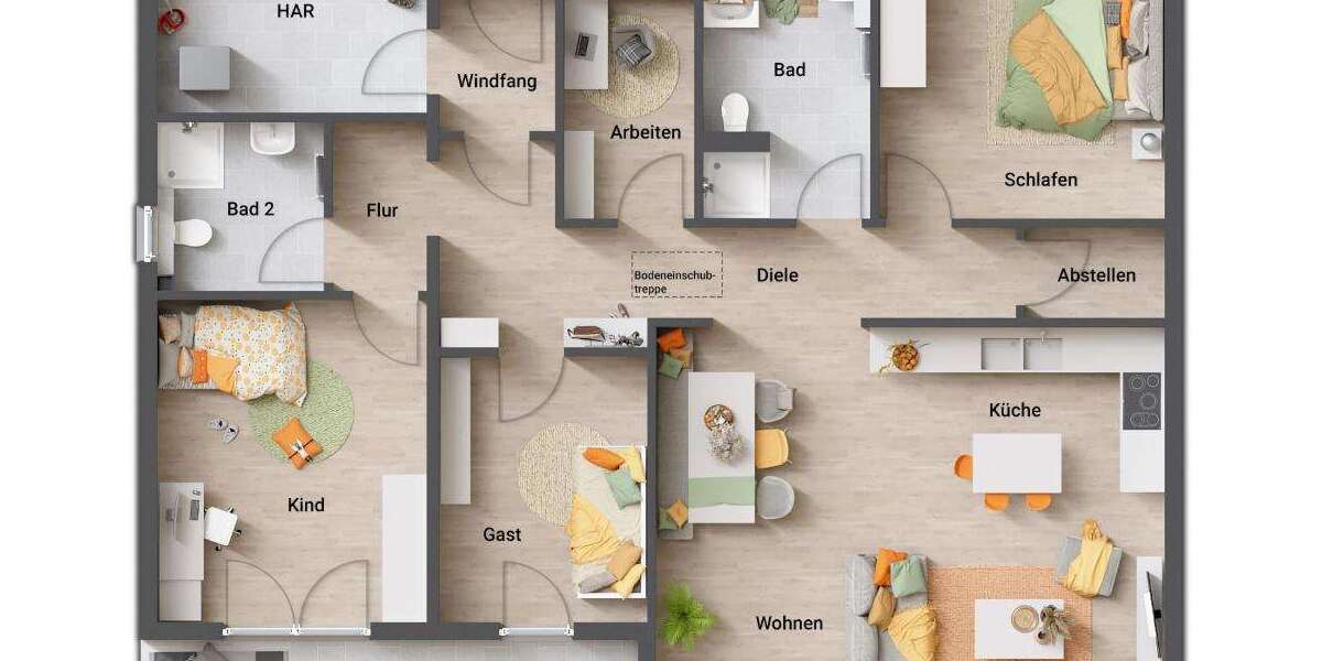 Bungalow Soltendieck Steinhorst - 5 Zimmer, 127 m&sup2;, 278.850&euro; | Angebot:25727890