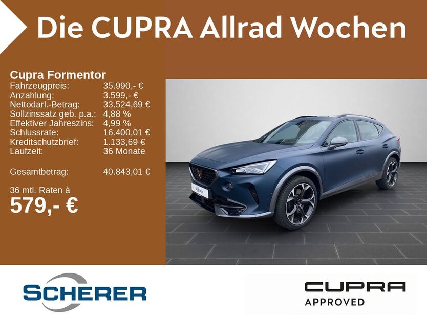 Cupra Formentor 19.100 km 35.990 € Neustadt a.d. Weinstraße 67433