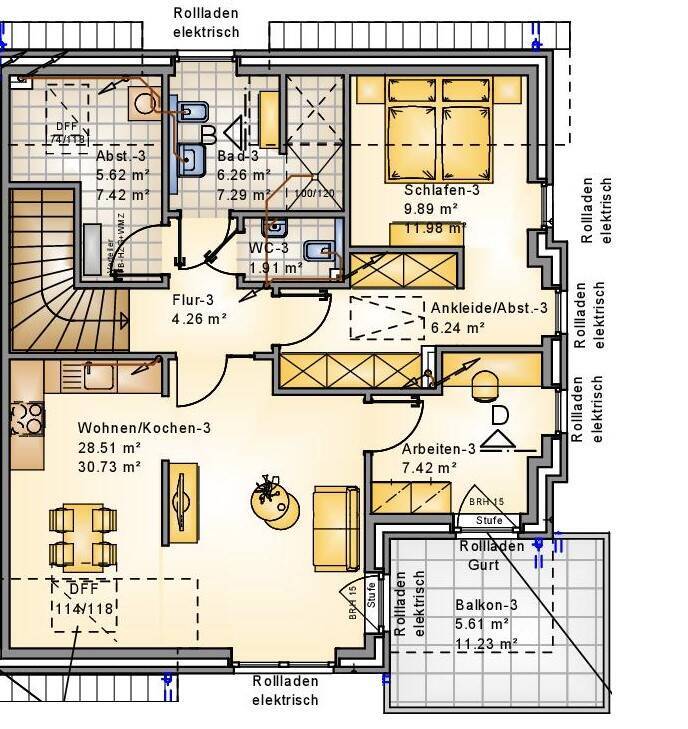 Erstbezug! Effizienzhaus 40-Eigentumswohnung im Herzen von Bad Zwischenahn! 3 zimmer