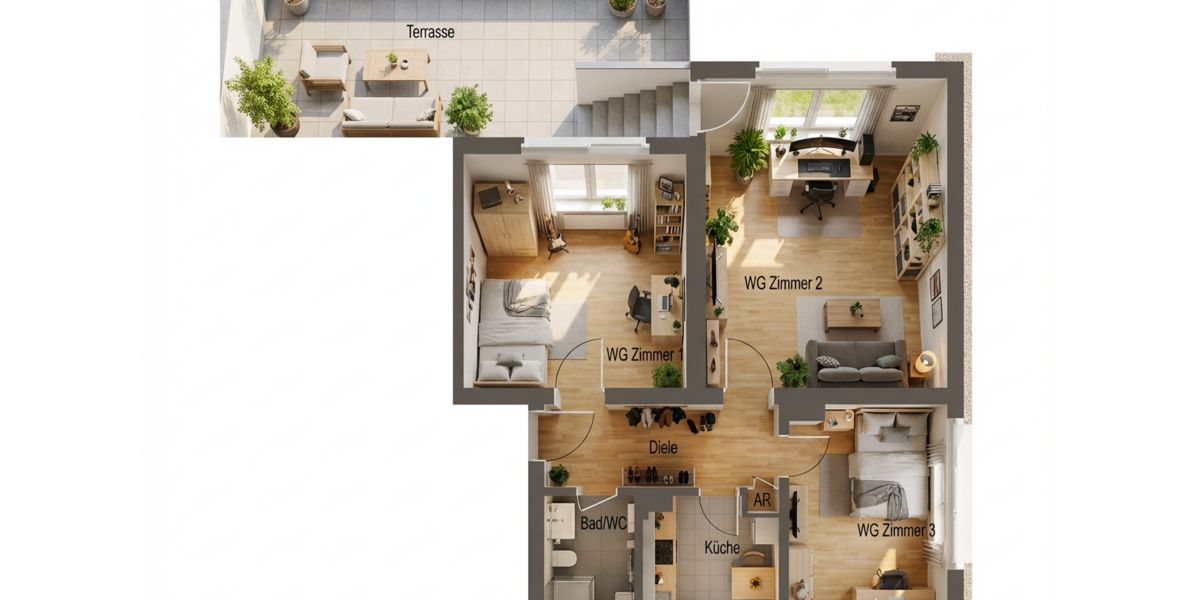 Wohnen auf Zeit in Heidelberg 1.500 € 3 zimmer