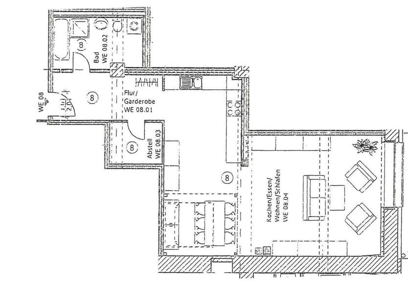Loftwohnung mit tollem Flow 1 zimmer