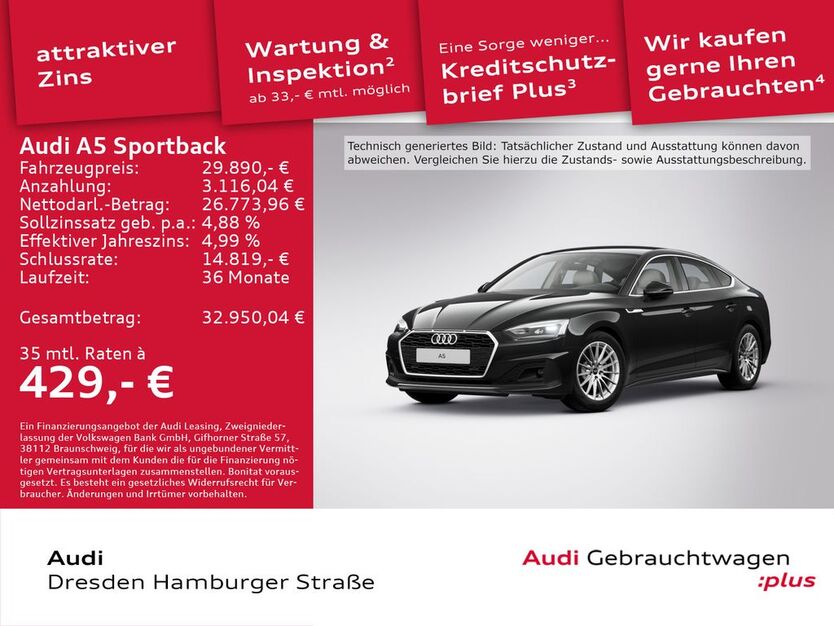 Audi A5 56.383 km 29.890 € Dresden 01067