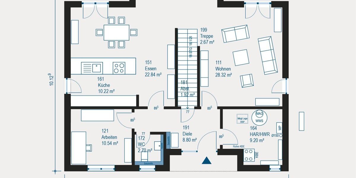 Attraktives Einfamilienhaus Highline 5 mit durchdachtem Raumkonzept - 5- Aham | Angebot:27329860