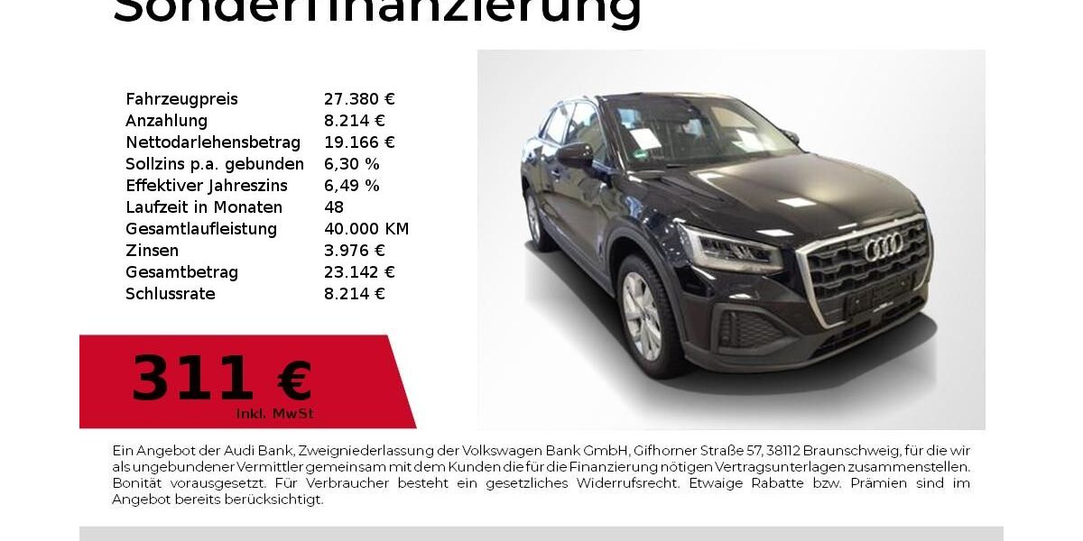 Audi Q2 3.700 km 27.380 &euro; Lauf an der Pegnitz 91207