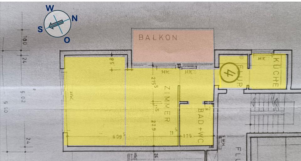 Etagenwohnung Stuttgart Fasanenhof-Ost - 1 Zimmer, 47 m&sup2;, 195.000&euro; | Angebot:26781360
