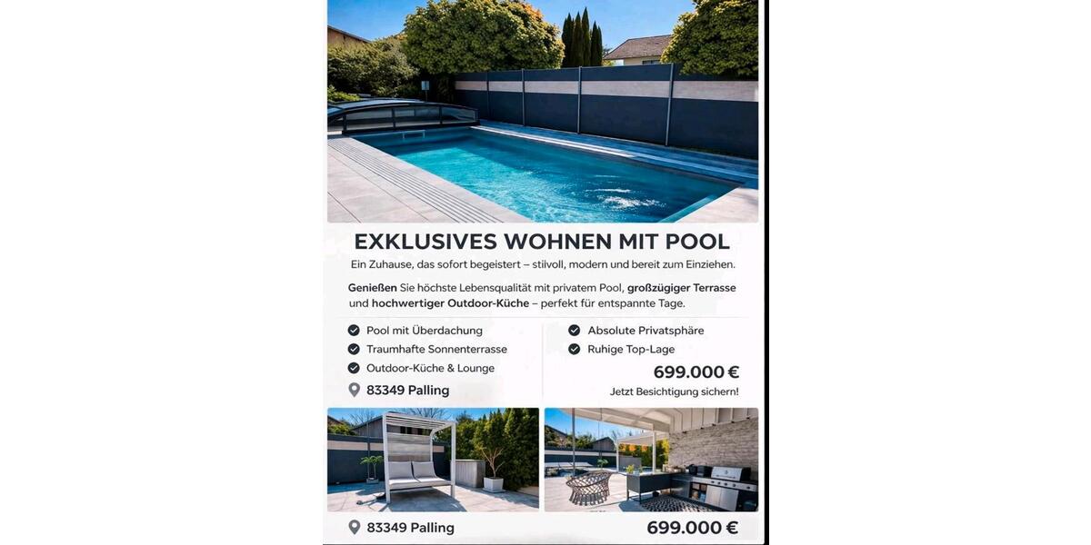 Doppelhaushälfte Palling - 4 Zimmer, 115 m&sup2;, 699.000&euro; | Angebot:26516242