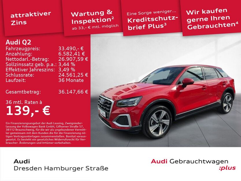 Audi Q2 6.805 km 33.490 € Dresden 01067