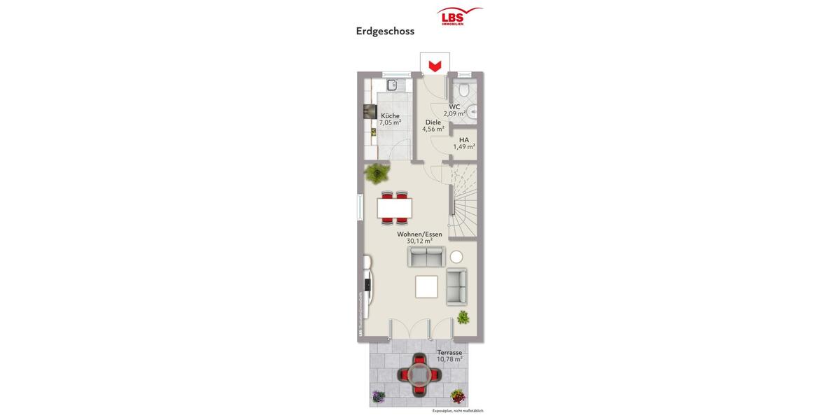 Doppelhaushälfte Efringen-Kirchen Kirchen - 4 Zimmer, 122 m&sup2;, 1.980&euro; | Angebot:24715116