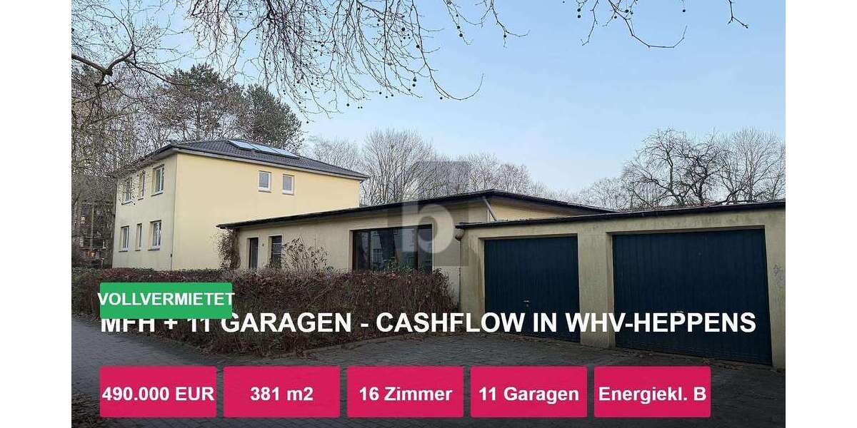 Einfamilienhaus Wilhelmshaven Heppens - 16 Zimmer, 381 m&sup2;, 449.000&euro; | Angebot:27021994