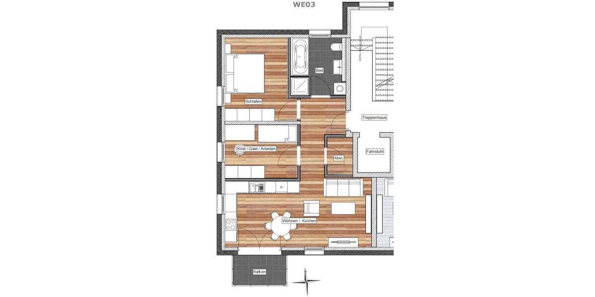 Terrassenwohnung Petershagen/Eggersdorf Mitte - 3 Zimmer, 67 m&sup2;, 298.950&euro; | Angebot:22919381