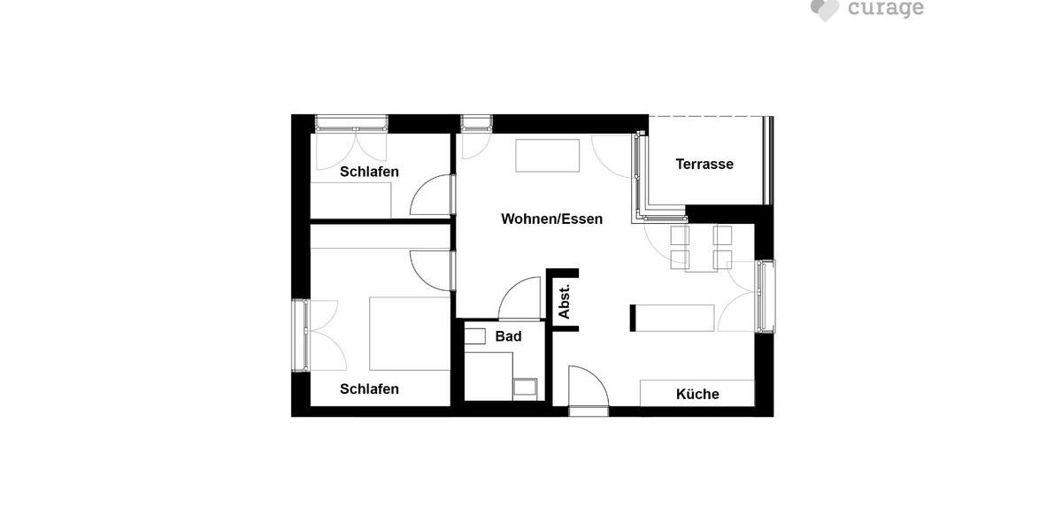 Etagenwohnung Sulz am Neckar - 3 Zimmer, 68 m&sup2;, 975&euro; | Angebot:26664255