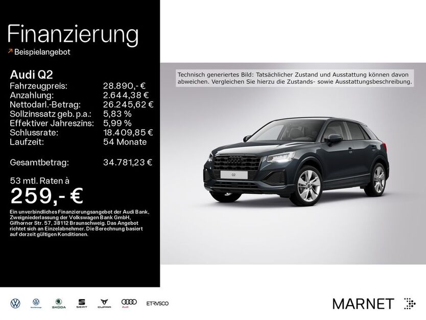 Audi Q2 26.909 km 28.890 € Heidenheim an der Brenz 89520