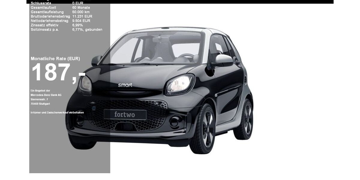 Smart ForTwo 26.988 km 10.942 &euro; Kiel 24109