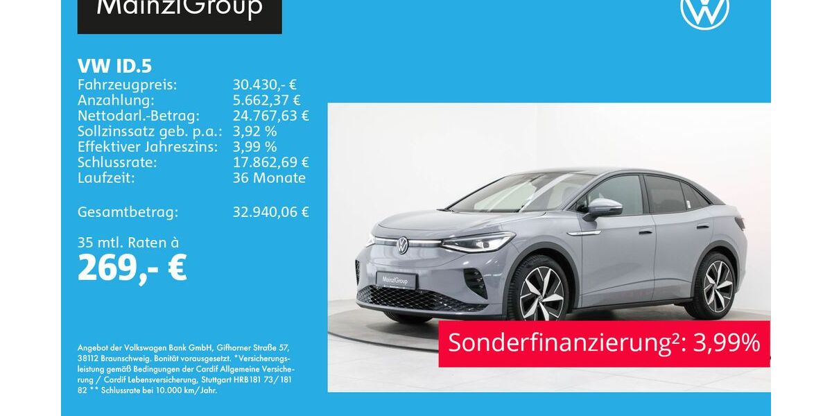 VW ID.5 69.800 km 30.430 &euro; Feldkirchen/Westerham 83620