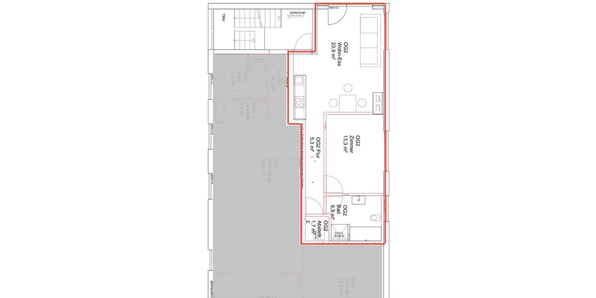 Etagenwohnung Eppelborn - 1 Zimmer, 51 m&sup2;, 500&euro; | Angebot:26413164