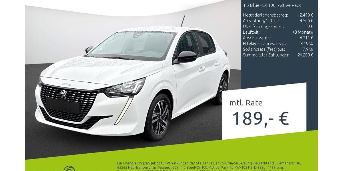 Peugeot 208 40.300 km 15.290 &euro; Bocholt 46395
