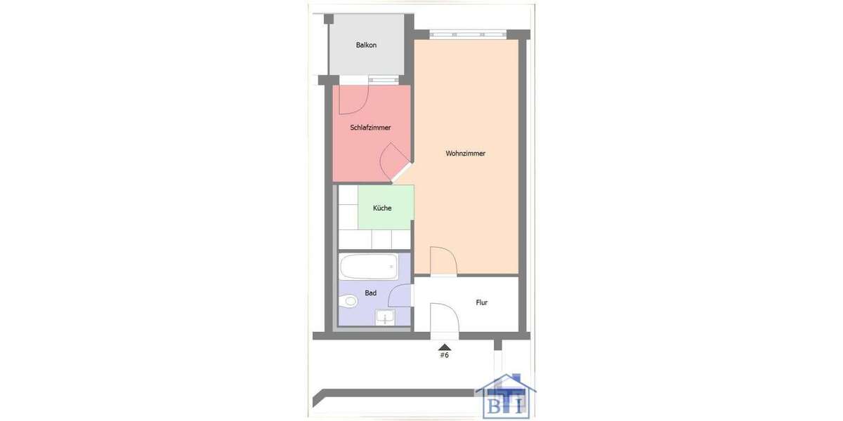 Wohnung zum Kaufen in Zittau 45.500 € 48.01 m² 2 zimmer