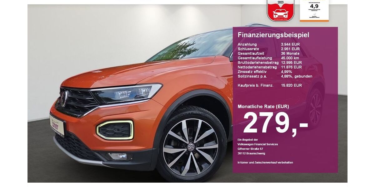 VW T-Roc 124.950 km 15.820 &euro; Albbruck 79774