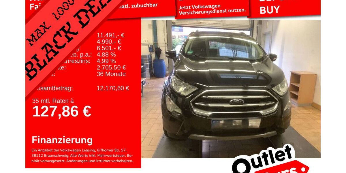 Ford EcoSport 66.100 km 11.491 € Mannheim 68309