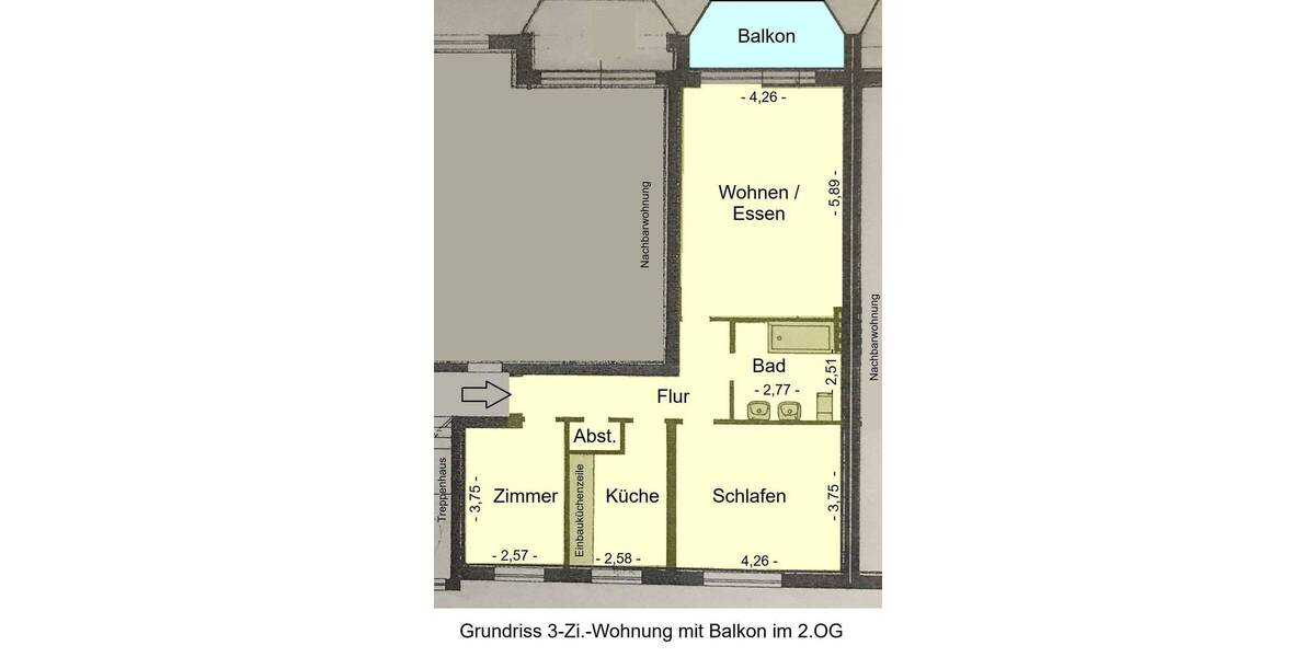 Etagenwohnung Eutin - 3 Zimmer, 75 m&sup2;, 787&euro; | Angebot:26276441