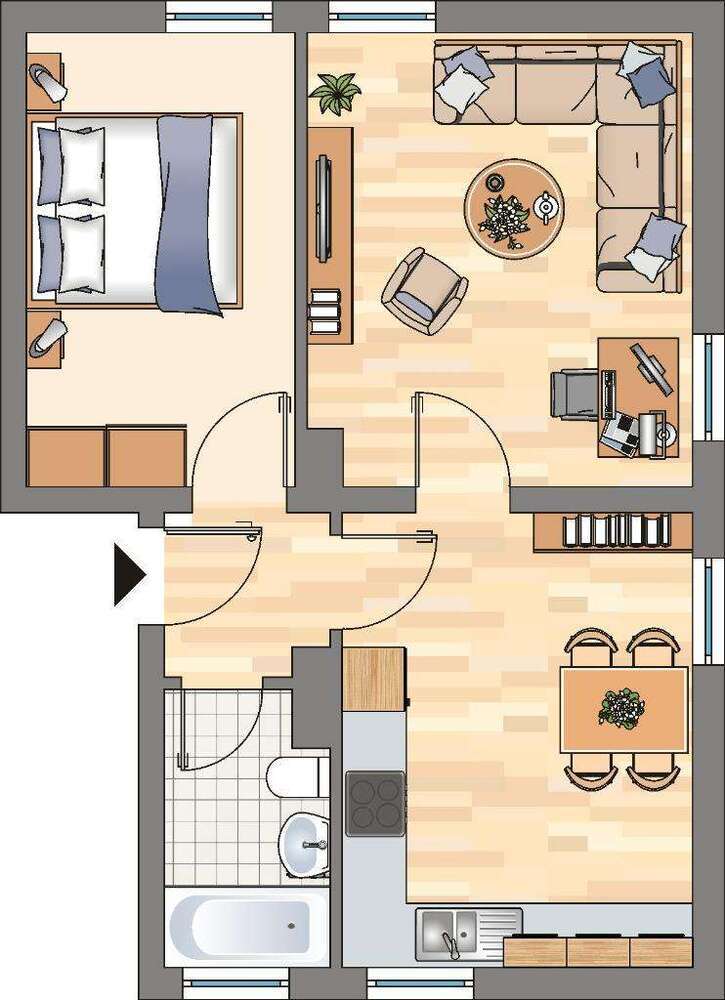Wohnung zum Mieten in Dortmund 384 € 42 m²