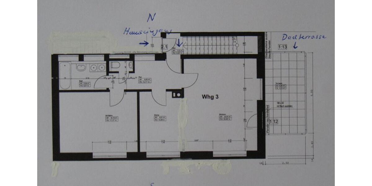 Dachgeschoßwohnung Ulm Obertalfingen - 2 Zimmer, 70 m&sup2;, 900&euro; | Angebot:25419434