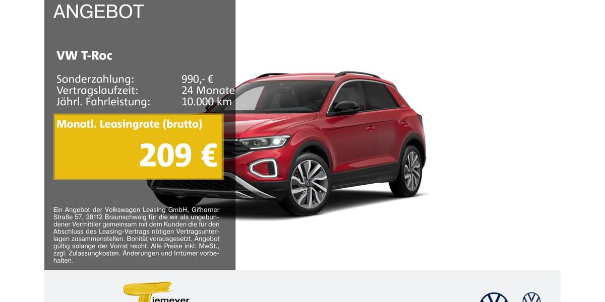 VW T-Roc 25.205 km 28.770 &euro; Marl 45770