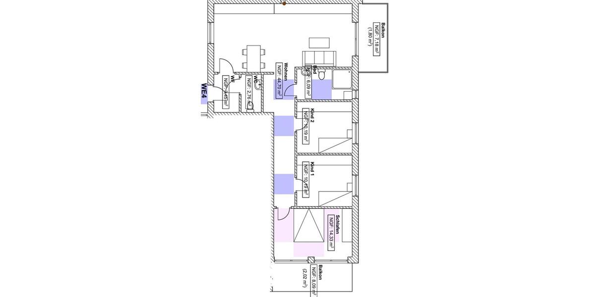 Etagenwohnung Schöfweg - 3.5 Zimmer, 95 m&sup2;, 850&euro; | Angebot:26212477