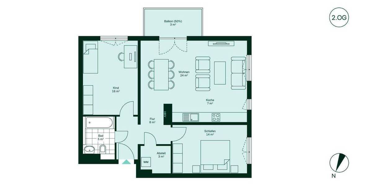 Etagenwohnung Wildau - 3 Zimmer, 78 m&sup2;, 406.900&euro; | Angebot:25938901