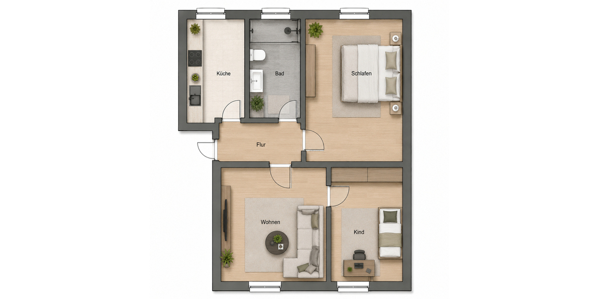 Attraktive 3-Zimmer-Kapitalanlage in zentraler Lage - Erdgeschoßwohnung Ulm Söflingen | Angebot:26904913